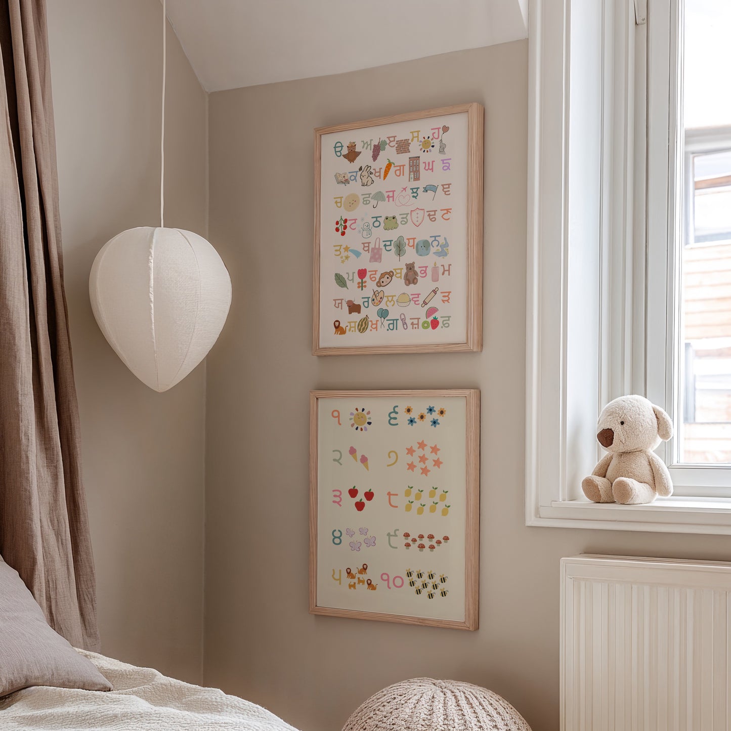 Illustrated Panjabi Alphabet Print